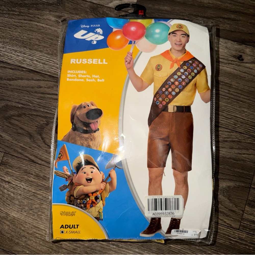 Spirit Halloween Costume Disney Pixar Up Russell Adult Size Extra Small